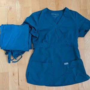 Teal Grey's anatomy scrub set